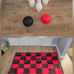 Kids Bowling Set And Giant Checkers 