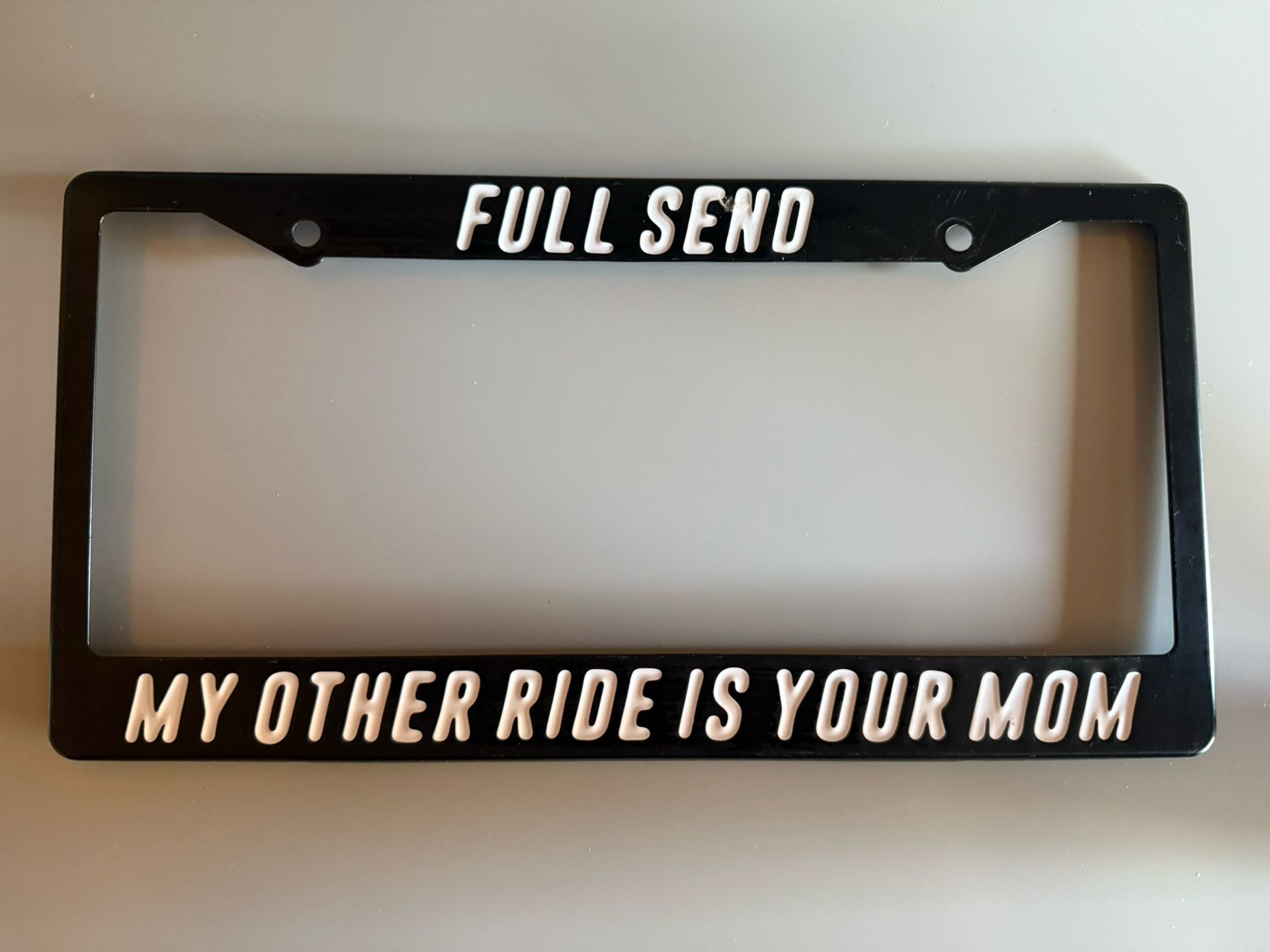 Full Send Official Metal License Plate Cover