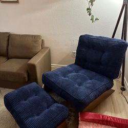 Accent Chair With Ottoman 
