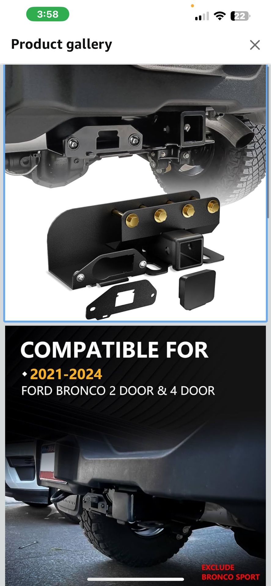 for Ford Bronco Hitch Tow Trailer Kit Compatible W(10)