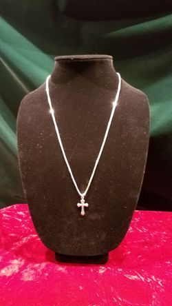 Sterling silver chain and cross