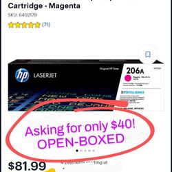HP Magenta Ink Toner 206a