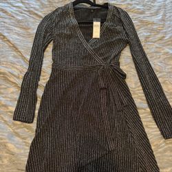 BCBG Robe Black And Silver