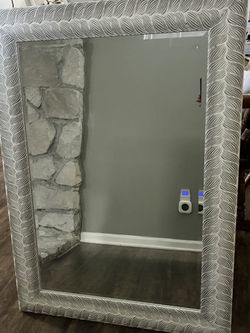 White Textured Mirror