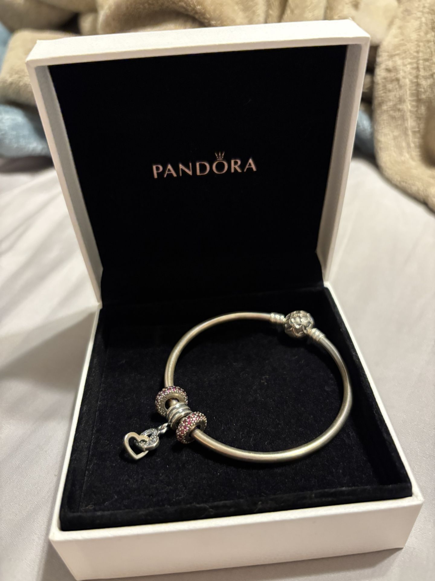 Pandora bracelet with charms