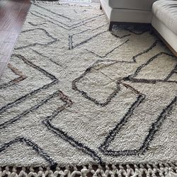 West Elm 11” by 8” Wanderer Shag Wool Rug