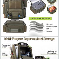 Fishing Bookbag And Storage Containers 