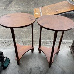 Petite Wood Side Tables