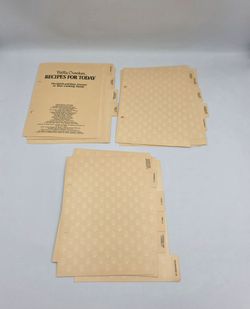 Betty Crocker Recipes For Today 1986 TABS or INDEXES ONLY 18 Complete