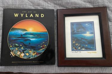 1992 Wyland “Paradise” Framed Print and “The Art of Wyland” Book