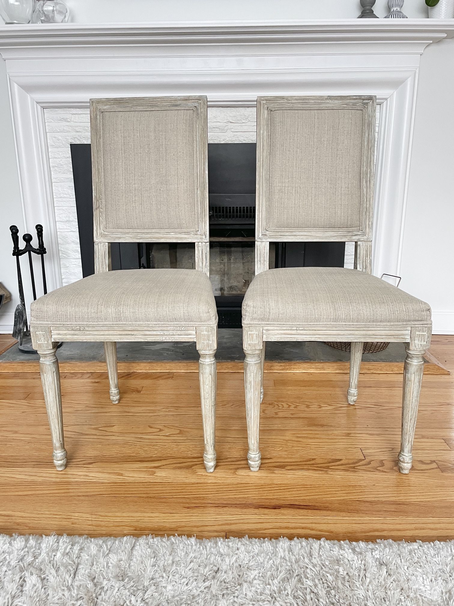 Two Wood Modern Dining Chairs