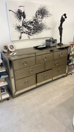 Z Gallerie Dresser Ava Gram Dresser + 2 Night Stands