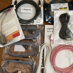 iPhone Lightning Cable Micro USB Cable HDMI Cable Aux Audio Cable