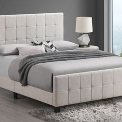Fairfield Taupe Queen Bed 