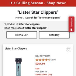Lister Star Livestock/Horse Clippers