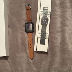 Apple Watch with armband (leather)