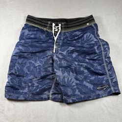 Vintage Billabong Board Shorts Men’s 34 Blue Floral Surf Skate Y2K USA 90s #923