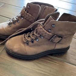 Vince Camuto x Styled Snapshots Lace-Up Boots - Bindelia / Cashmere Leather, size 8