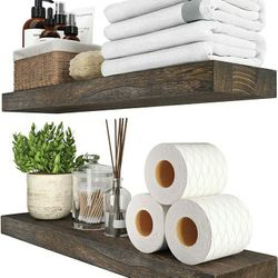 Wooden Rustic Wood Floating Shelves 