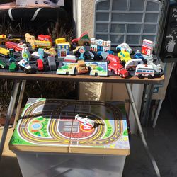 Collectible  Melissa and Doug wooden cars and trains 🚂