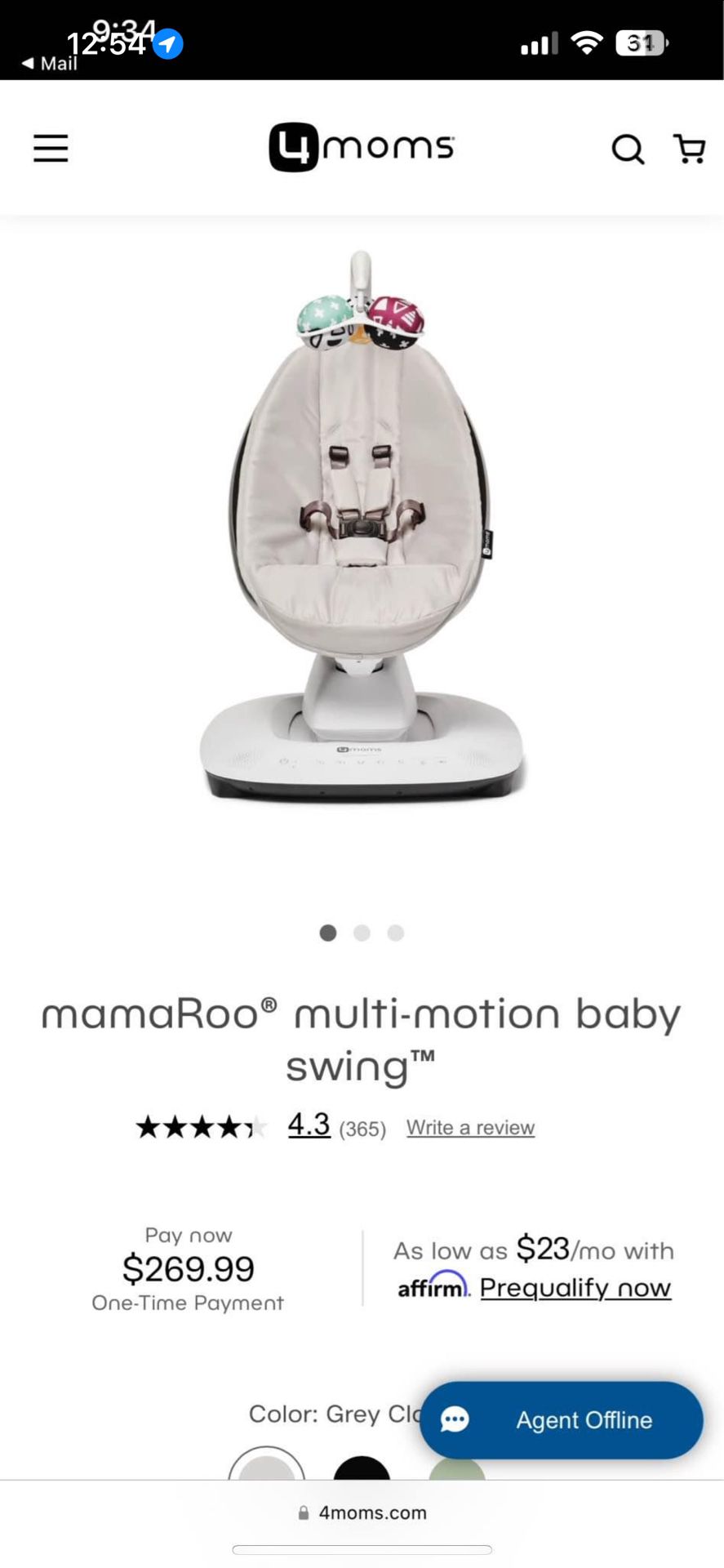 Brand New 4Moms Multi Motion Baby Swing AND Newborn Insert ($340)