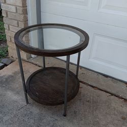 Glass Top Side Table