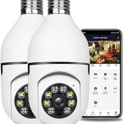 One New Swivel Wi-Fi Security Camera Light Bulb Motion Detection