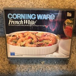 Corning Ware Open Oval Casserole 1 1/2 Qt- French White