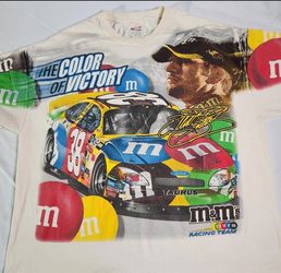NASCAR M&M Racing Vintage T-shirt Chase XL y2k Elliott Sadler All Over Print AOP