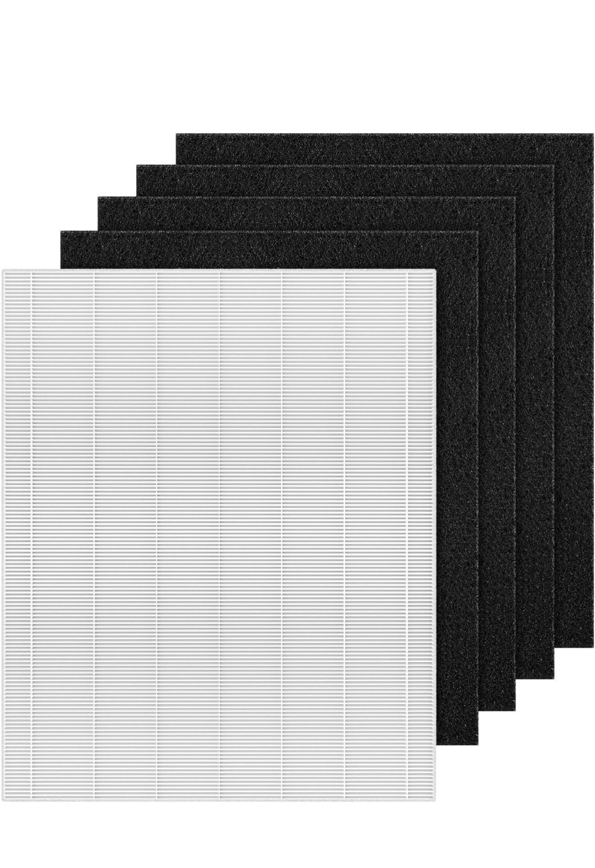 D480 Replacement Filter D4 Compatible with Winix D480 Air Purifier Part No. 1-00, Includes 1 H13 Grade True HEPA and 4 Activated Carbon Filter
