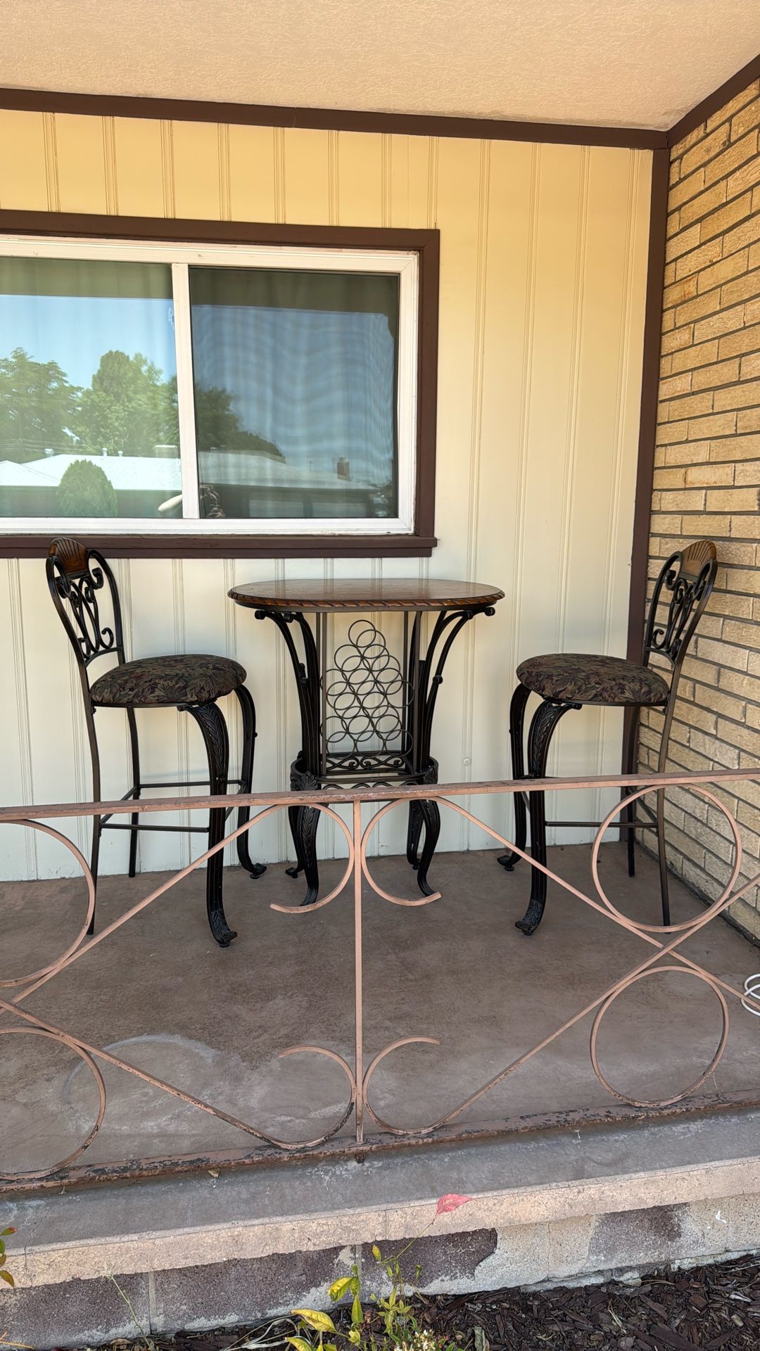 Bar Table Set with Two Chairs