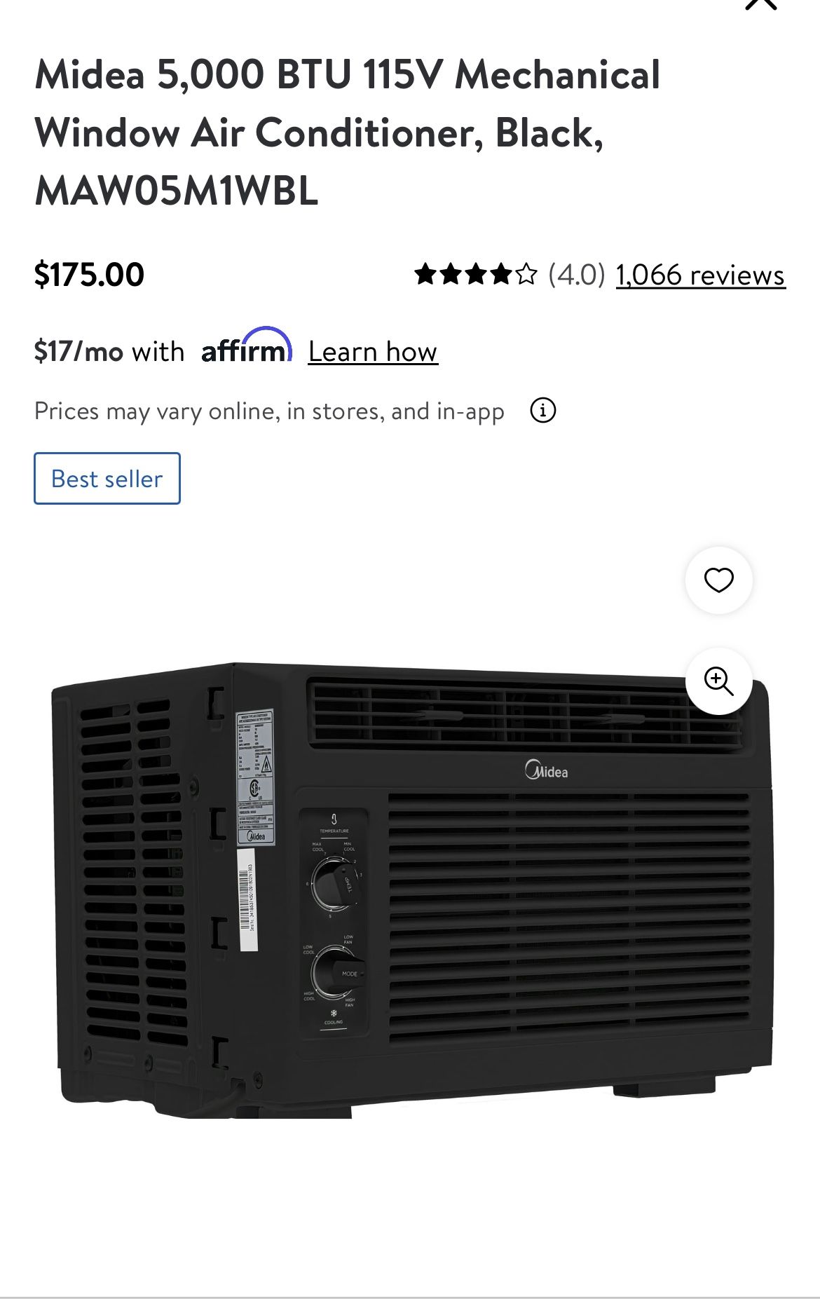 New AC Window Unit*Air Conditioner*