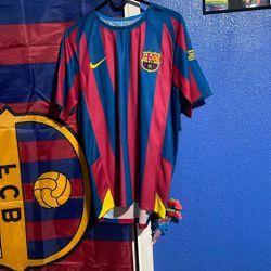vintage 2006 barcelona messi jersey champions legue 