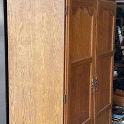Antique Cabinet  —beautiful Real Wood, Doors, Shelves 