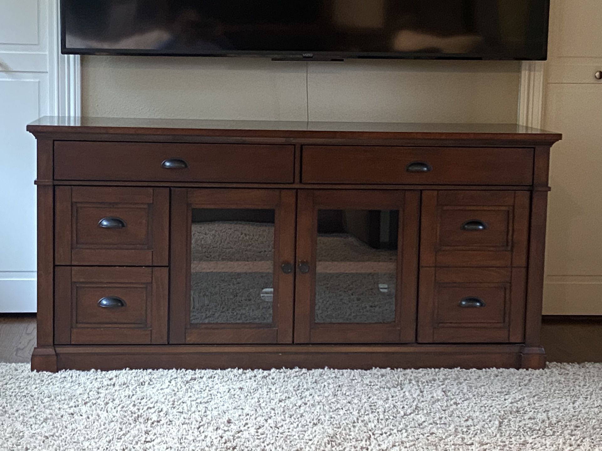 Solid wood media console!