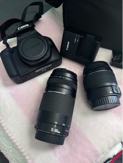 NEW Canon EOS Rebel T7 DSLR Camera with 18-55mm and 75-300mm Lenses