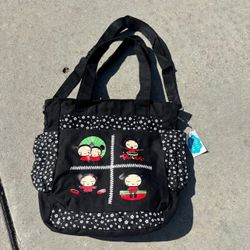 Vintage DEADSTOCK NWT Pucca & Garu black tote bag
