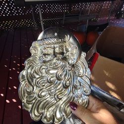 Santa Face Dish.. Silver Plated $12 Fírm