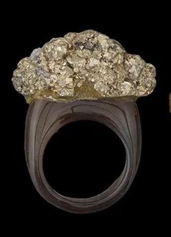 Natural Pyrite Ring