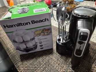 Kitchen Appliance Combo: Hamilton Beach Egg Cooker & Hand Mixer - $30