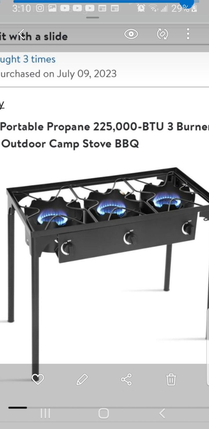 Brand New In Box Probane 3 Burner