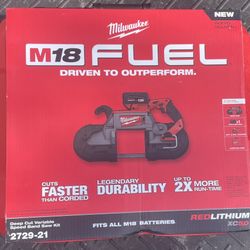 M18 FUEL 18-Volt Lithium-Ion Brushless Cordless Deep Cut Band Saw with Charger, Hard Case , Battery Not Included