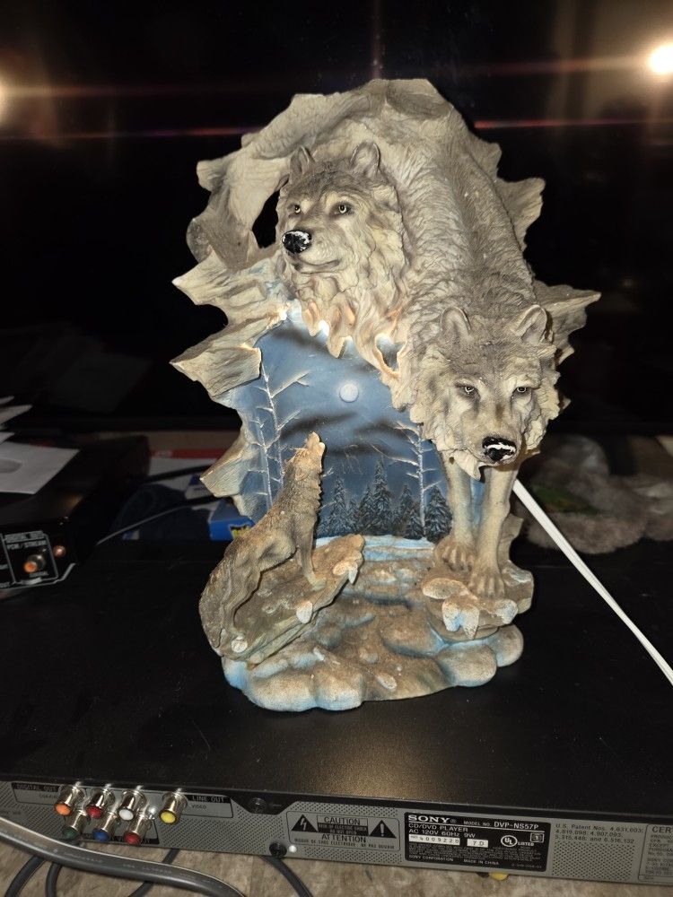 Ceramic Wolf Decoration