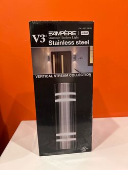 Artika Ampère V3 Outdoor/Indoor Wall Light, Stainless Steel (Never Used)