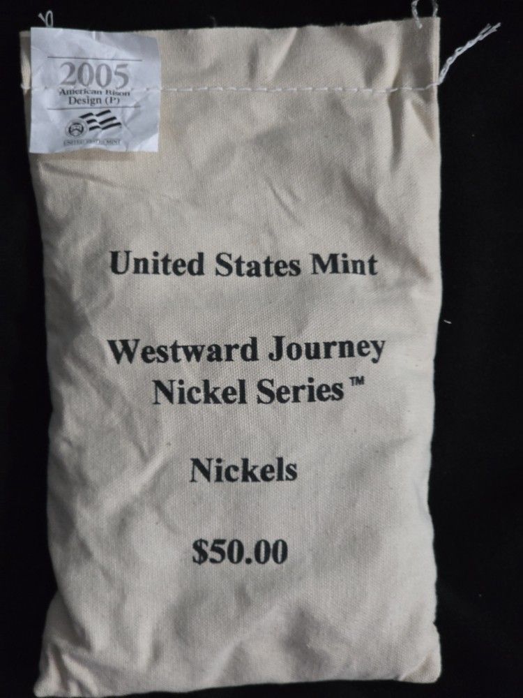 $50..00  BAG BISON NICKEL  PHILLY MINT