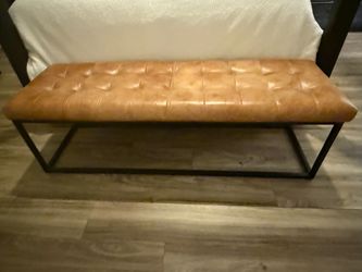 Leather bench