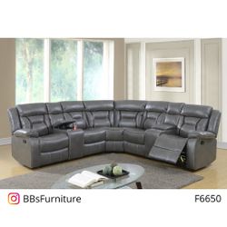 Gray Motion Sectional Sofa (Free Delivery)