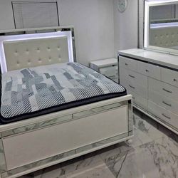 New 4pc bedroom set in box buy now pay later $39 down no credit needed