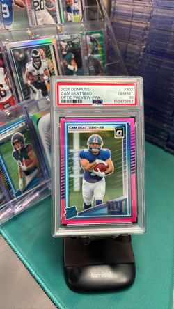 2025 Donruss Optic Cam Skattebo Pink Rookie PSA 10
