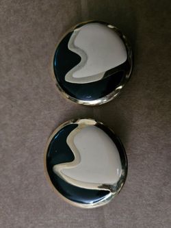 Vintage Black and Beige clip on earrings $10